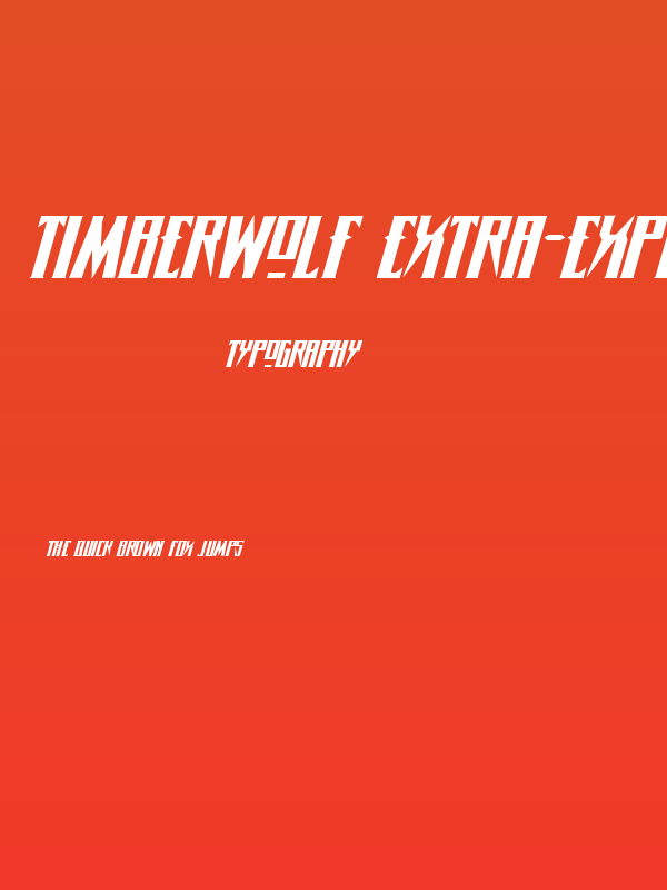 Timberwolf Extra-expanded Italic Poster