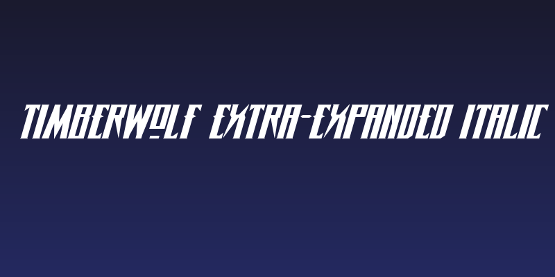 Timberwolf Extra-expanded Italic Social Header