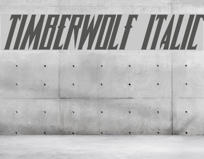 Timberwolf Italic Fonte examples