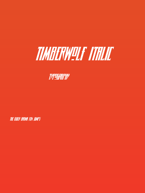 Timberwolf Italic Poster
