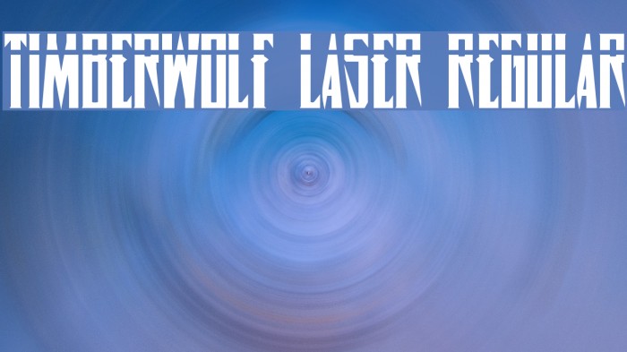 Timberwolf Laser Regular Font examples