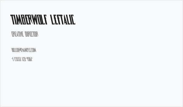Timberwolf Leftalic Business Card