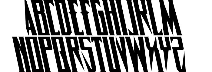 Timberwolf Leftalic Font LOWERCASE