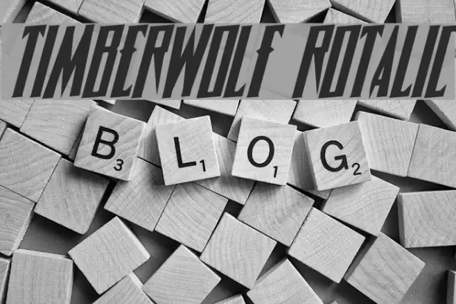 Timberwolf Rotalic Font examples