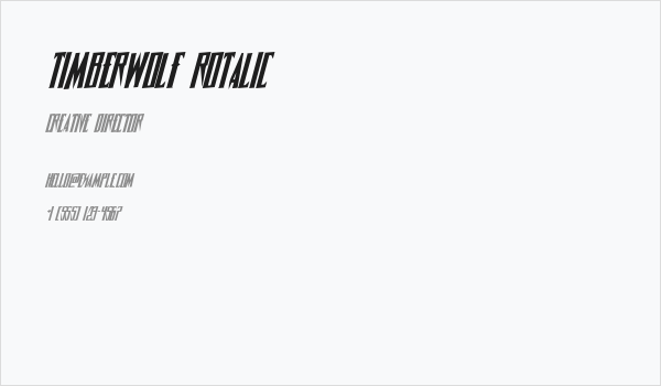 Timberwolf Rotalic Business Card