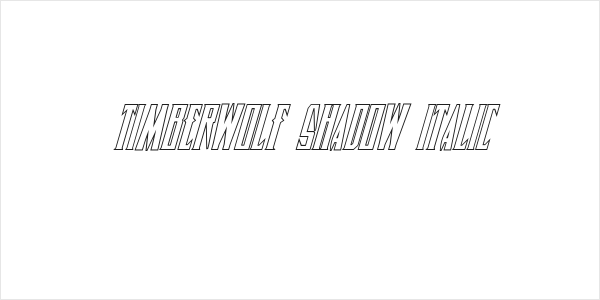 Timberwolf Shadow Italic Logo