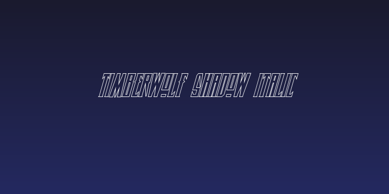 Timberwolf Shadow Italic Social Header