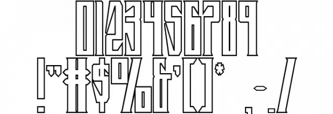 Timberwolf Shadow Regular Font OTHER CHARS