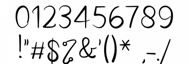 Time For Shelly Font OTHER CHARS