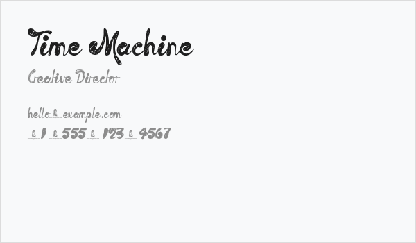 Time Machine Business Card