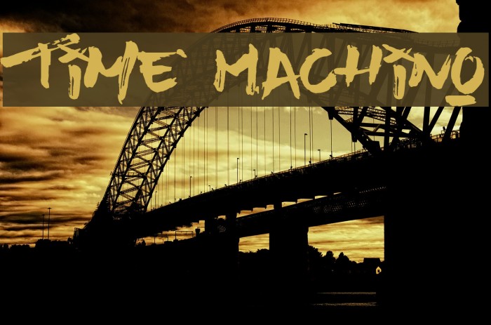 Time Machino Font examples
