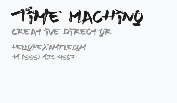 Time Machino Business Card