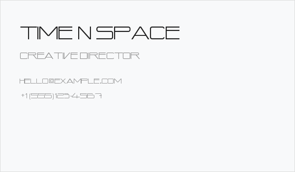 Time N Space Business Card