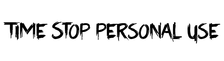 Time Stop Personal Use  フリーフォントのダウンロード