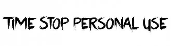 Time Stop Personal Use  Fuentes Gratis Descargar