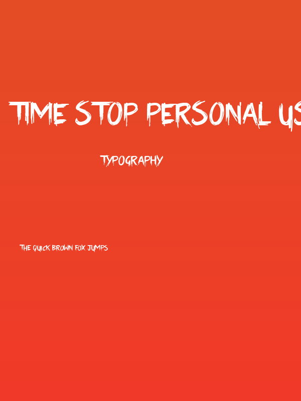 Time Stop Personal Use Poster