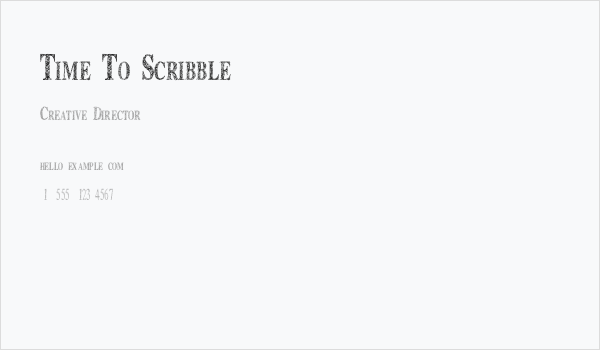 Time To Scribble Business Card