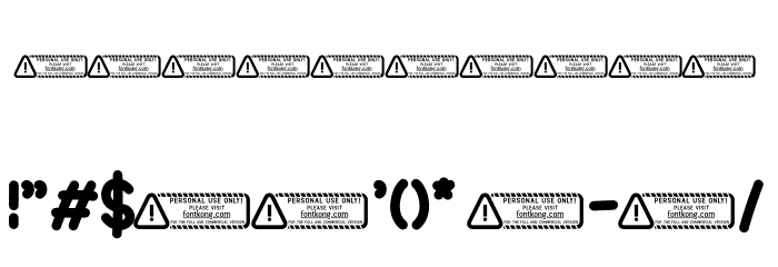 Time Zone PERSONAL USE ONLY! Font OTHER CHARS