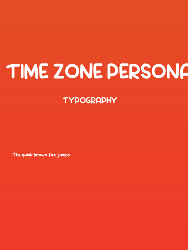 Time Zone PERSONAL USE ONLY! Poster