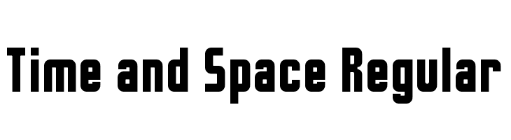Time and Space Regular  font caratteri gratis
