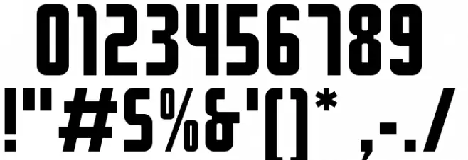 Time and Space Regular Font OTHER CHARS