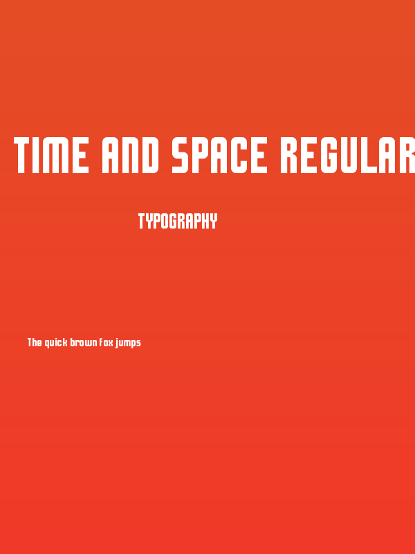 Time and Space Regular Poster