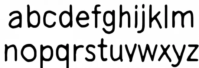 Time goes by so slowly フォント 小文字