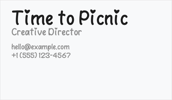 Time to Picnic Business Card