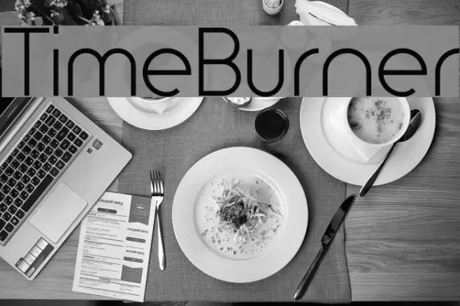TimeBurner Font examples
