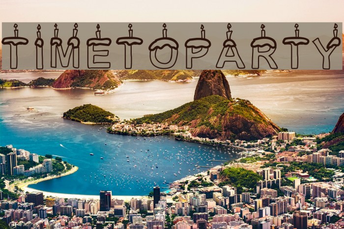 TimeToParty Font examples