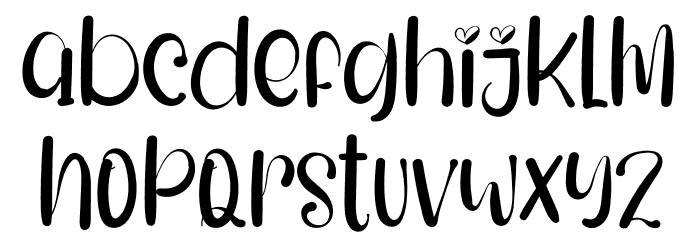 TimeToValentineRegular Font LOWERCASE