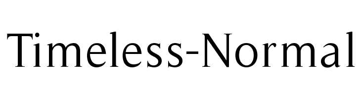 Timeless-Normal Font