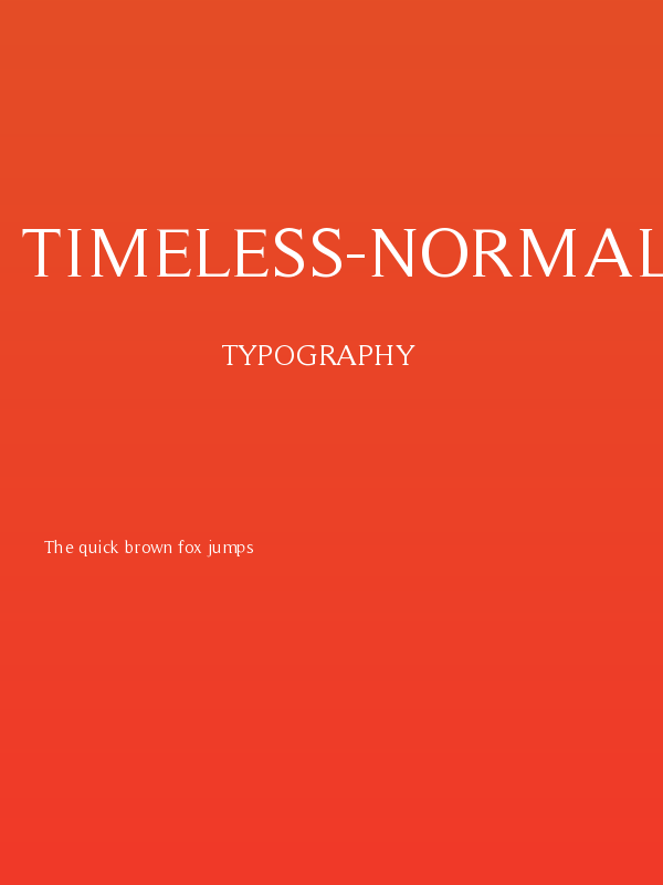 Timeless-Normal Poster