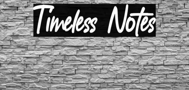 Timeless Notes Font examples