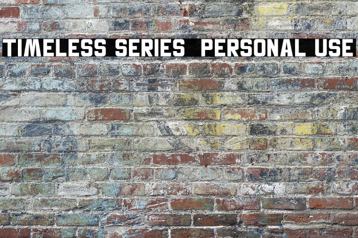 Timeless Series - Personal Use Example 1