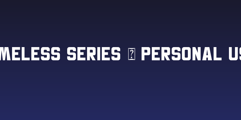 Timeless Series - Personal Use Social Header