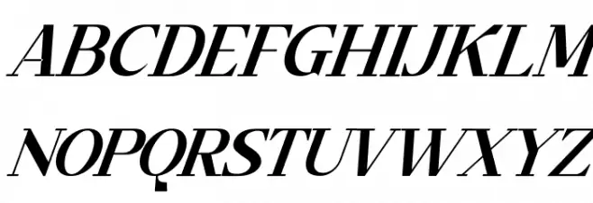 Timeline Italic फ़ॉन्ट अपरकेस