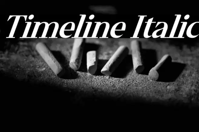 Timeline Italic Font examples