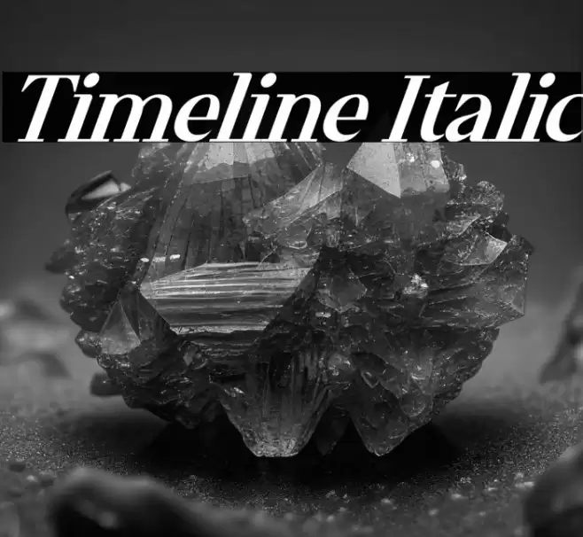 Timeline Italic Font examples