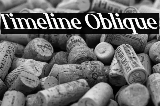 Timeline Oblique Font examples
