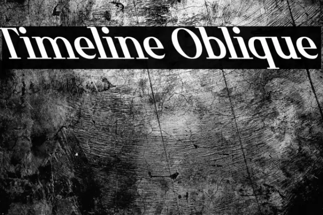 Timeline Oblique Font examples