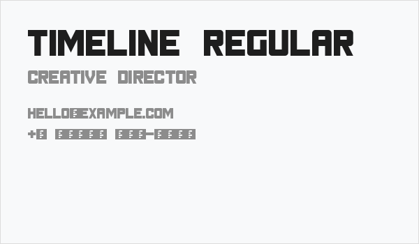 Timeline Regular Business Card