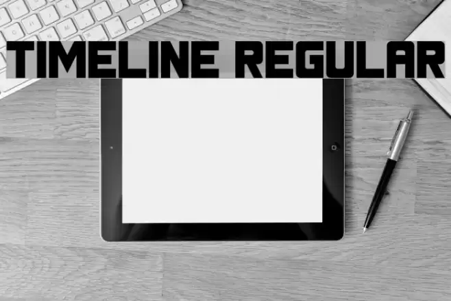 Timeline Regular Font examples