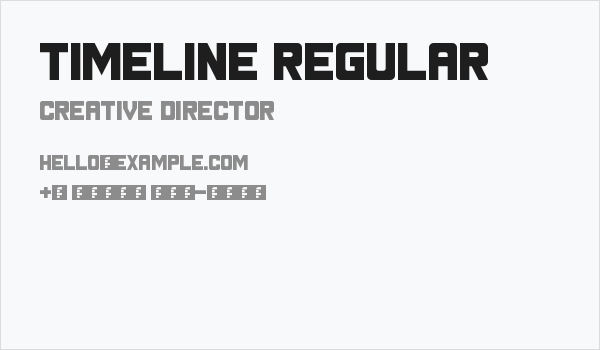 Timeline Regular Business Card