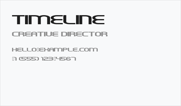 Timeline Business Card