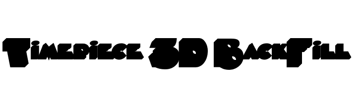 Timepiece 3D BackFill  Free Fonts Download