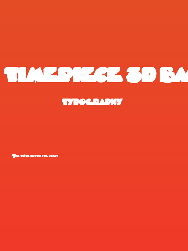 Timepiece 3D BackFill Poster