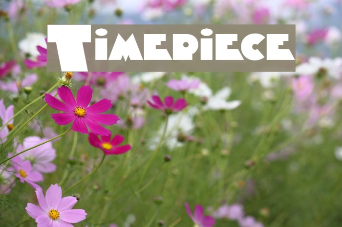 Timepiece Font examples