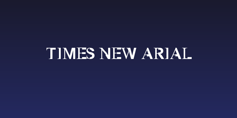 Times New Arial Social Header
