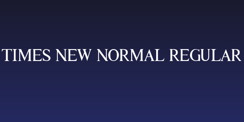 Times New Normal Regular Social Header